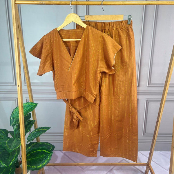 Brown Striped Co-ord Set