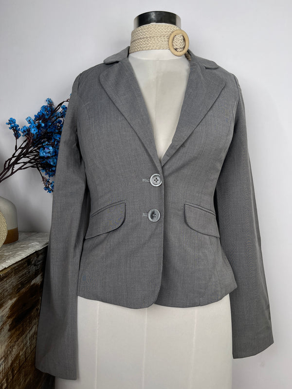 Gray Regular Blazer
