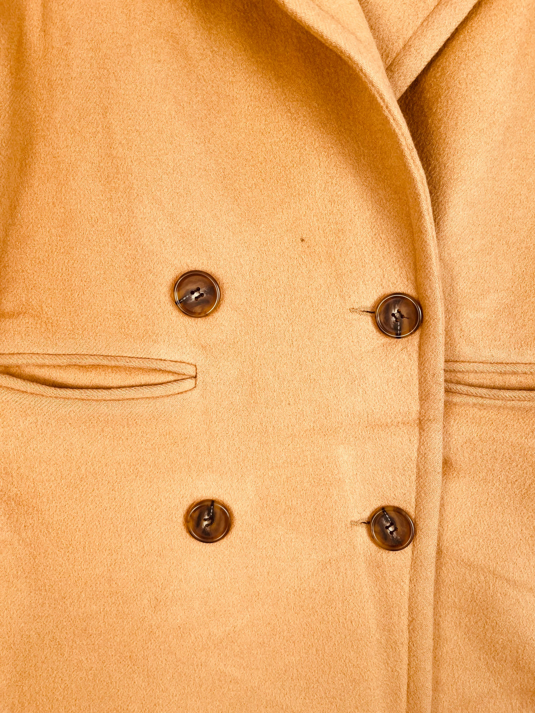 Statement Beige Buttoned Coat Wevidh