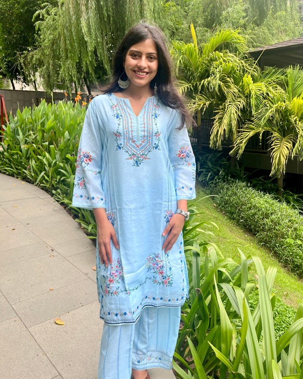 Floral Bloom Linen Co-Ord Set
