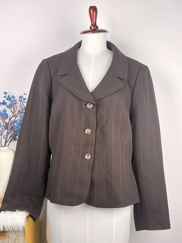 Striped Brown Blazer
