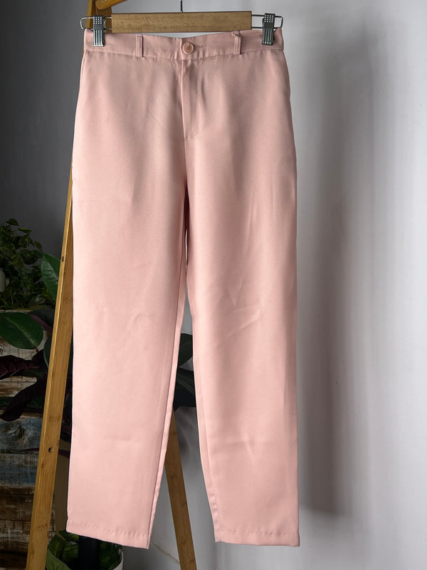 High-Rise Pink Trousers