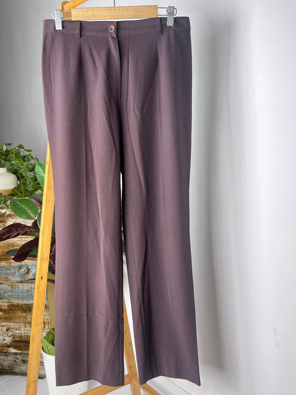 High-Rise Brown Trousers