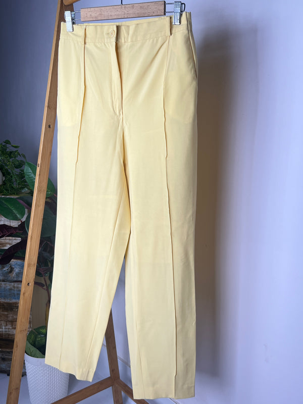 High-Rise Yellow Trousers