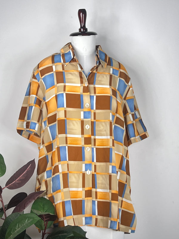 Multi-Checked Baggy Shirt