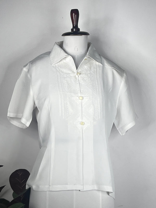 Statement White Embroidered Shirt