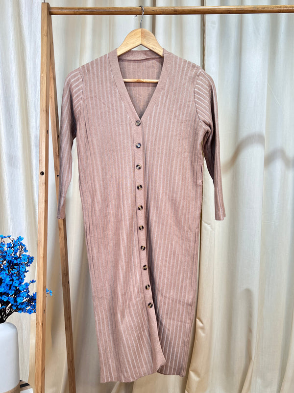 Classic Button-Down Straight Dress