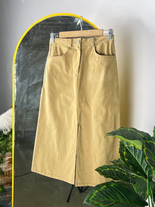 Godet Denim Skirt