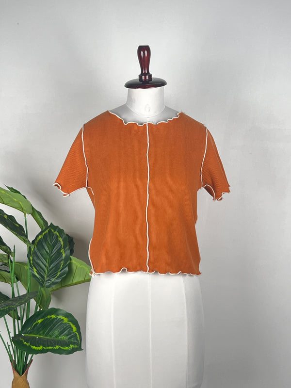 Round-Neck Striped Top