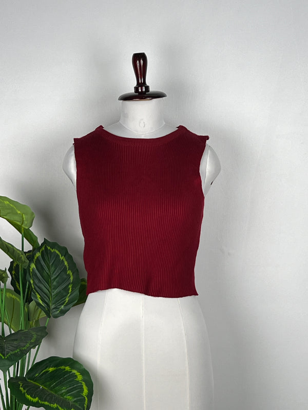 Round-Neck Crop Top