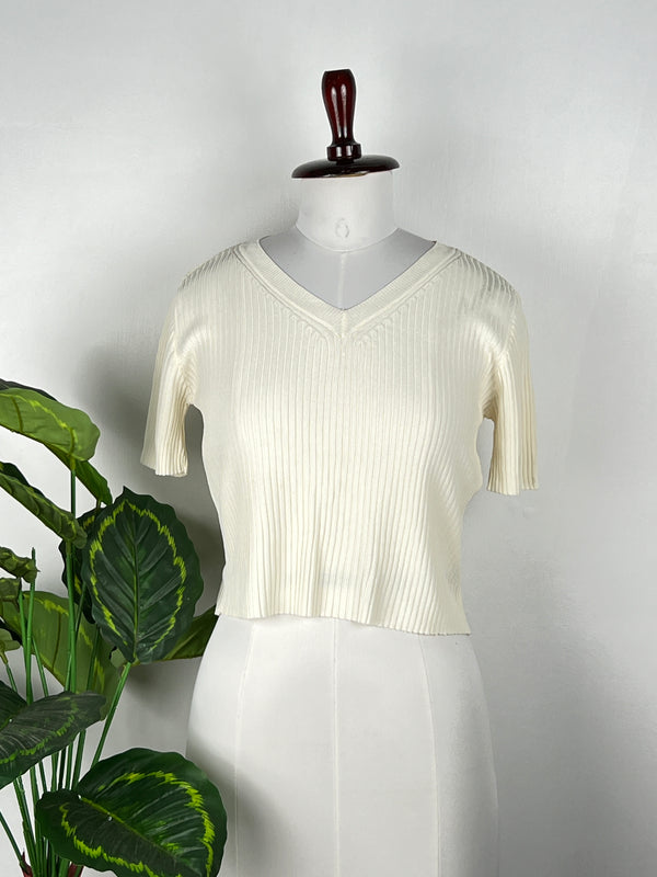 V-Neck Striped Top