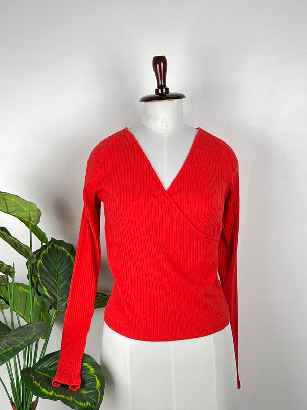 Striped V-Neck Top