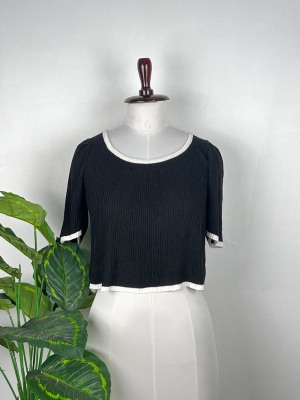 Round-Neck Striped Top