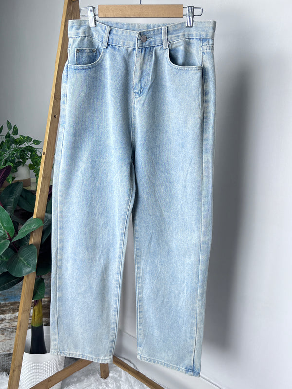 High-Rise Straight-Fit Jeans