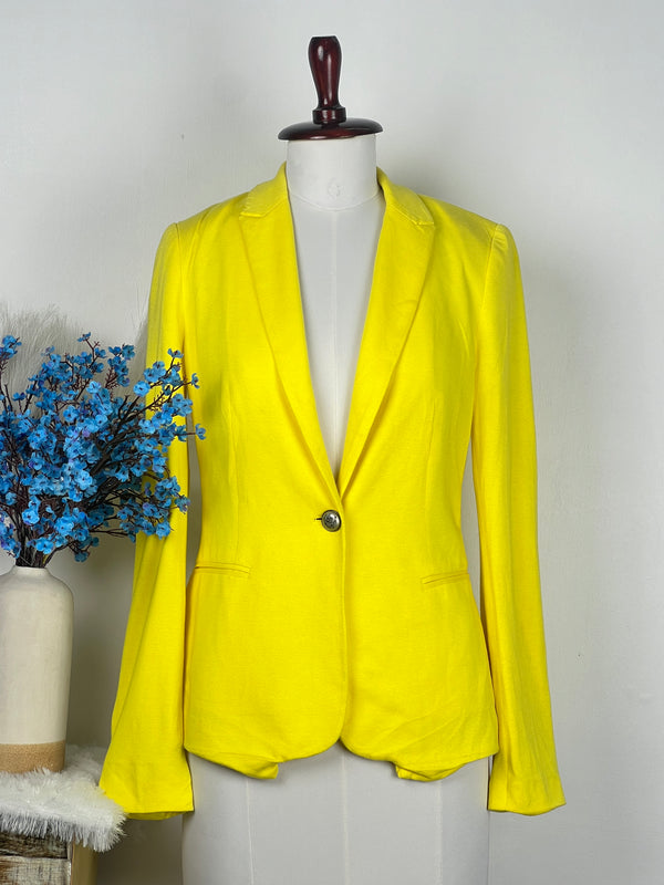 ZARA Basic Yellow Blazer