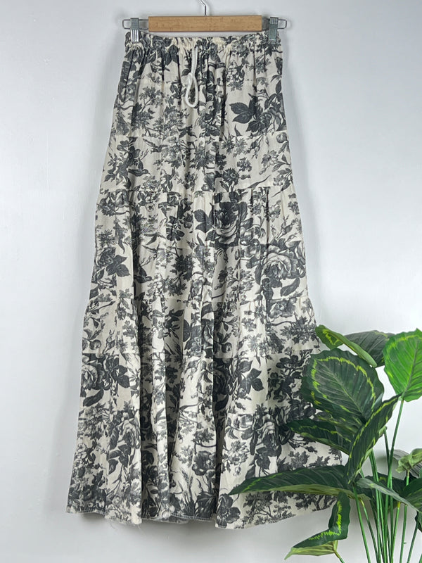 Multi-Floral Printed Skirt