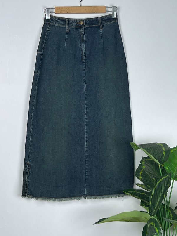 Straight Denim Skirt