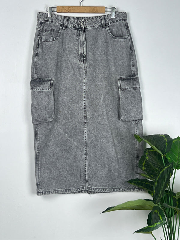 Straight Denim Skirt