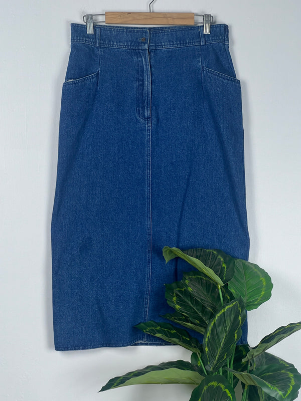 Straight Denim Skirt