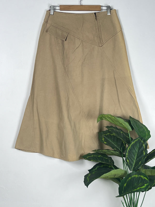 Godet Denim Skirt