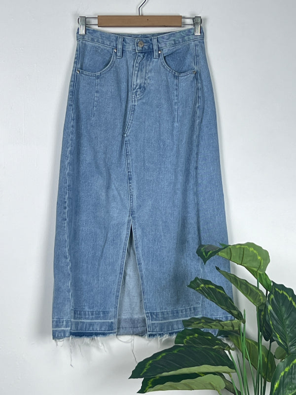 Straight Denim Skirt