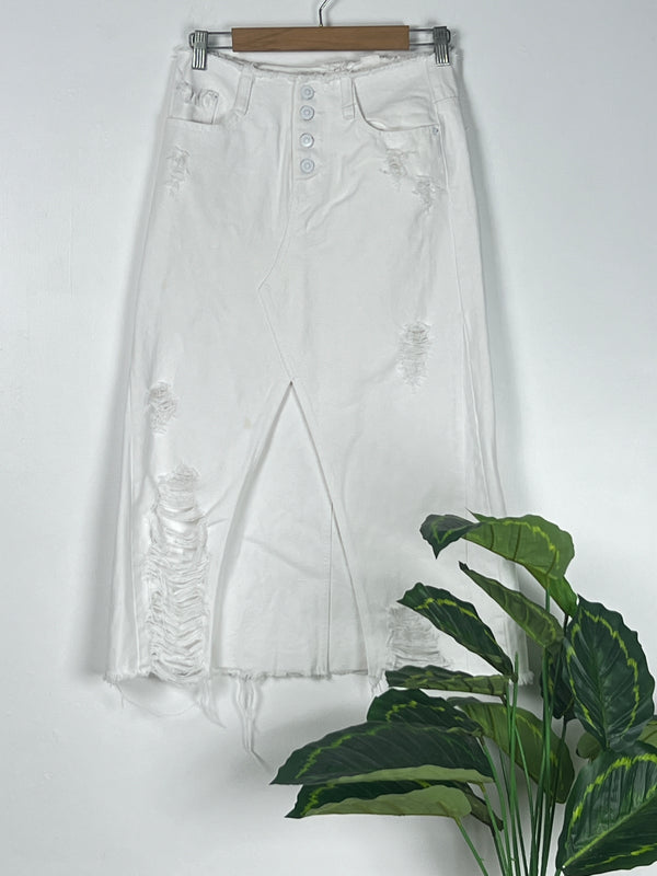 Straight Denim Skirt