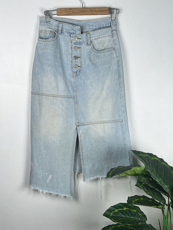 Straight Denim Skirt