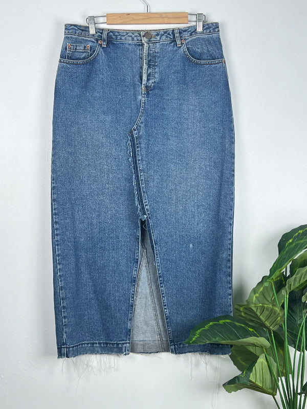 Straight Denim Skirt