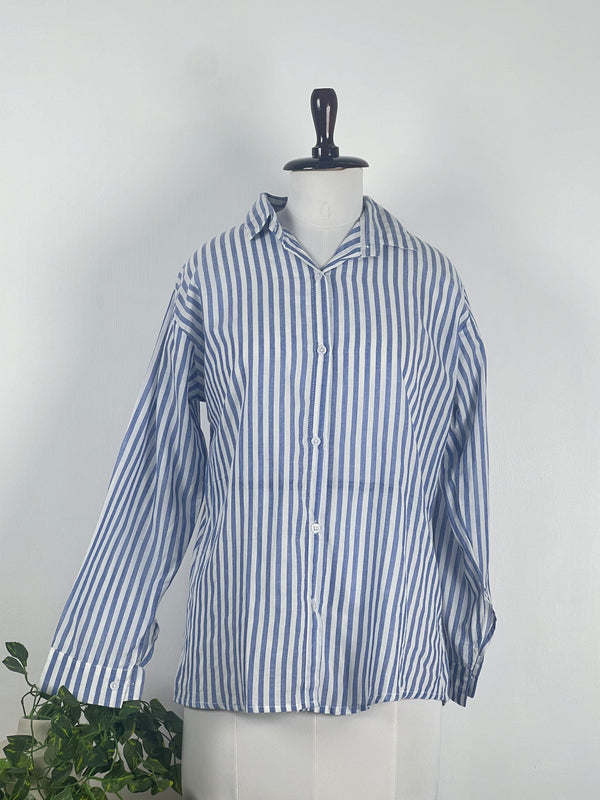 Retro Striped Blue Shirt
