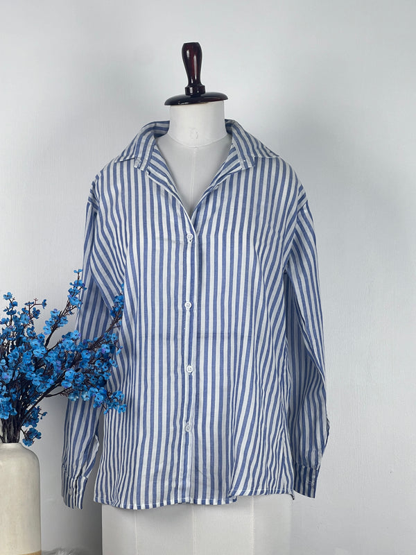Retro Striped Blue Shirt