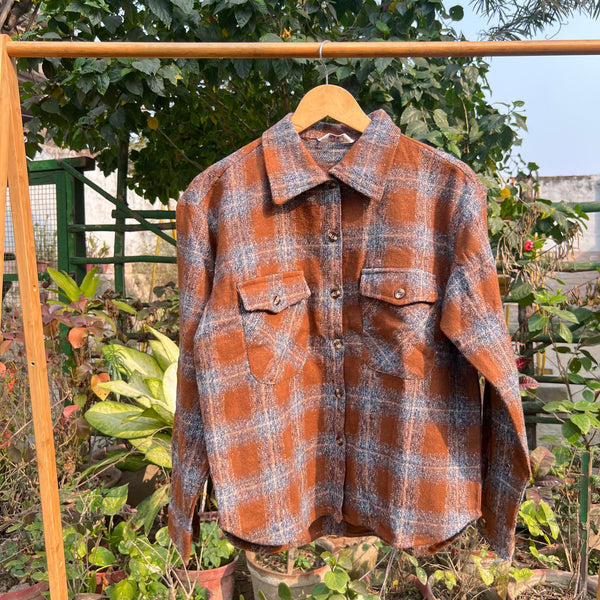 Classic Checked Brown Flannel Shirt