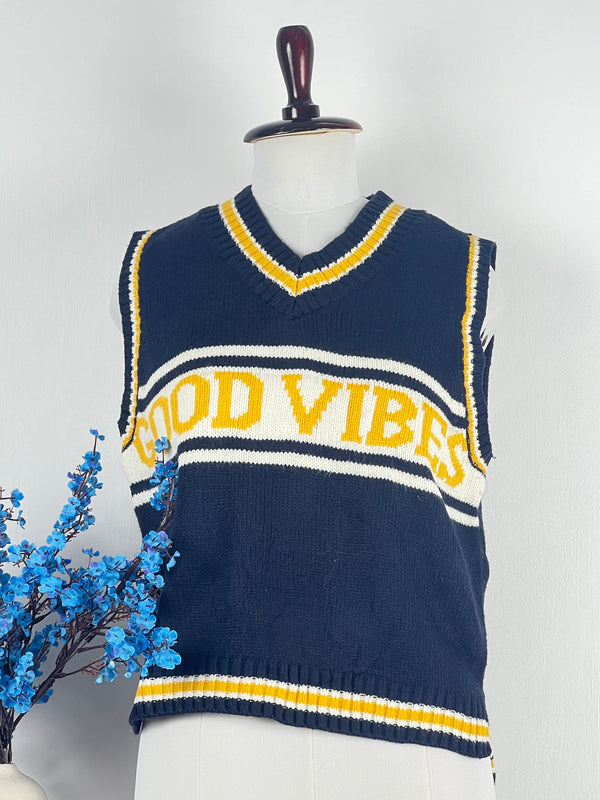 V-Neck Blue Sweater-Vest