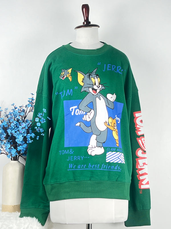 Cartoon-Printed Unisex Sweat Shirt