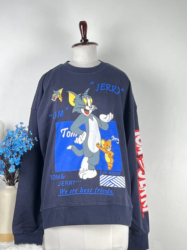 H&M Cartoon-Printed Unisex Sweat Shirt