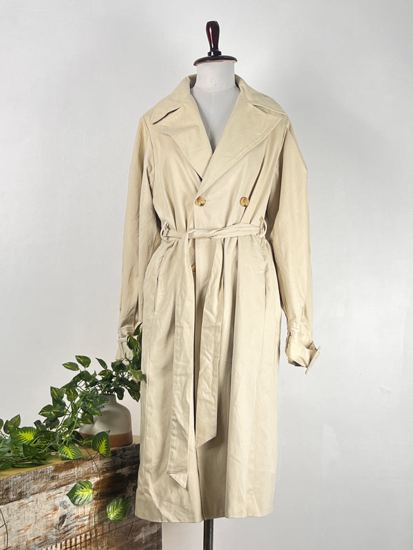 Classic Cream Long Trench Coat