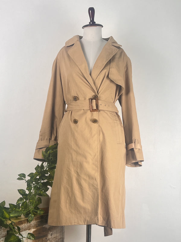 Classic Beige Mid-Length Trench Coat