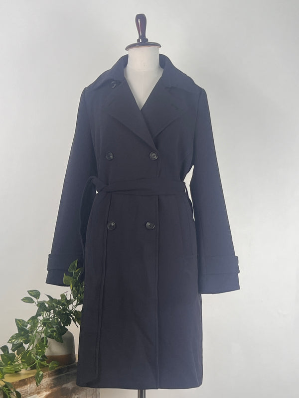 Classic Blue Mid-Length Trench Coat