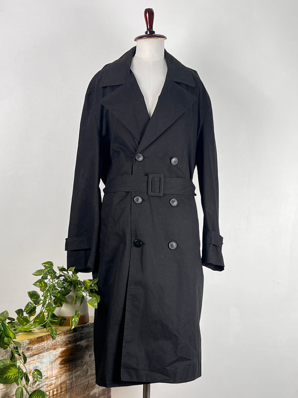 Classic Black Long Trench Coat