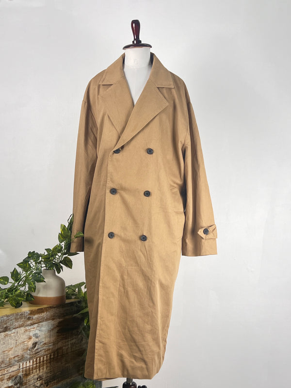 Statement Beige Long Trench Coat