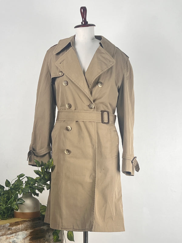 Statement Beige Mid-Length Trench Coat