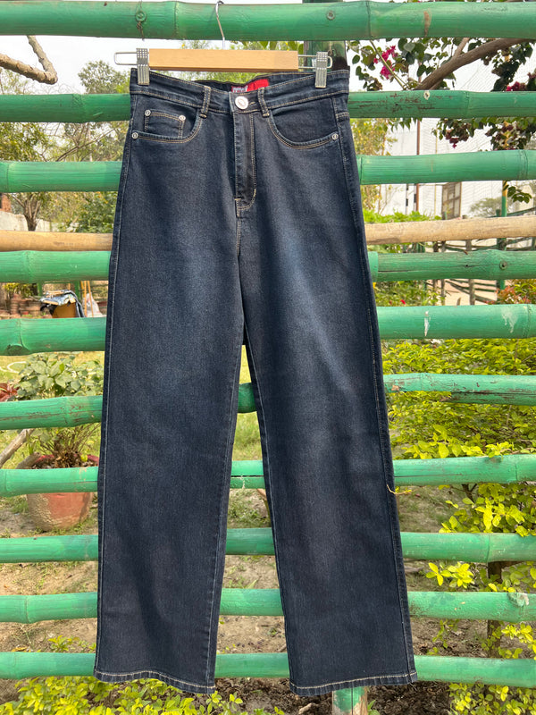 Levis High Waist Navy Blue Slim-Fit Jeans