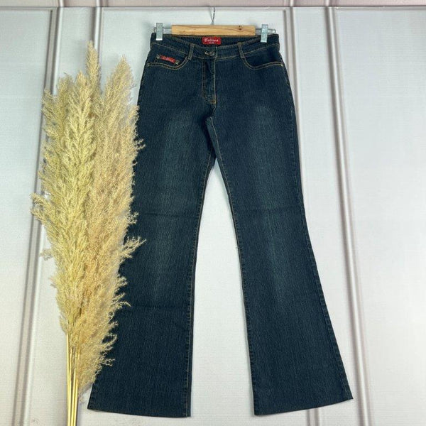 Mid-Waist Flared Denim Jeans