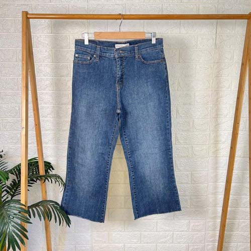 Short Wide Jeans Denim Jeans