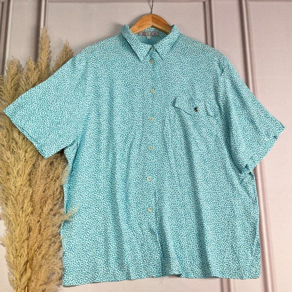 Blue Floral Summer Shirt